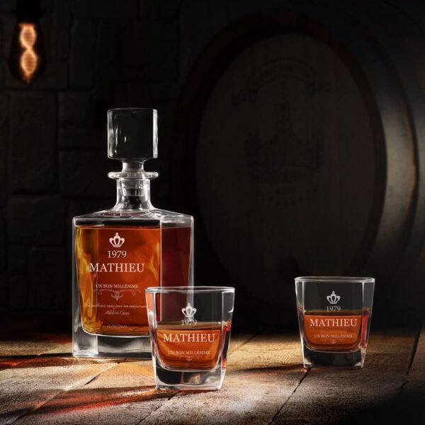 Ensemble service à Whisky personnalisable