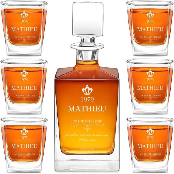 Ensemble service à Whisky personnalisable – Image 2